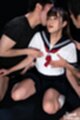 Kogal on her knees in uniform fondled by men